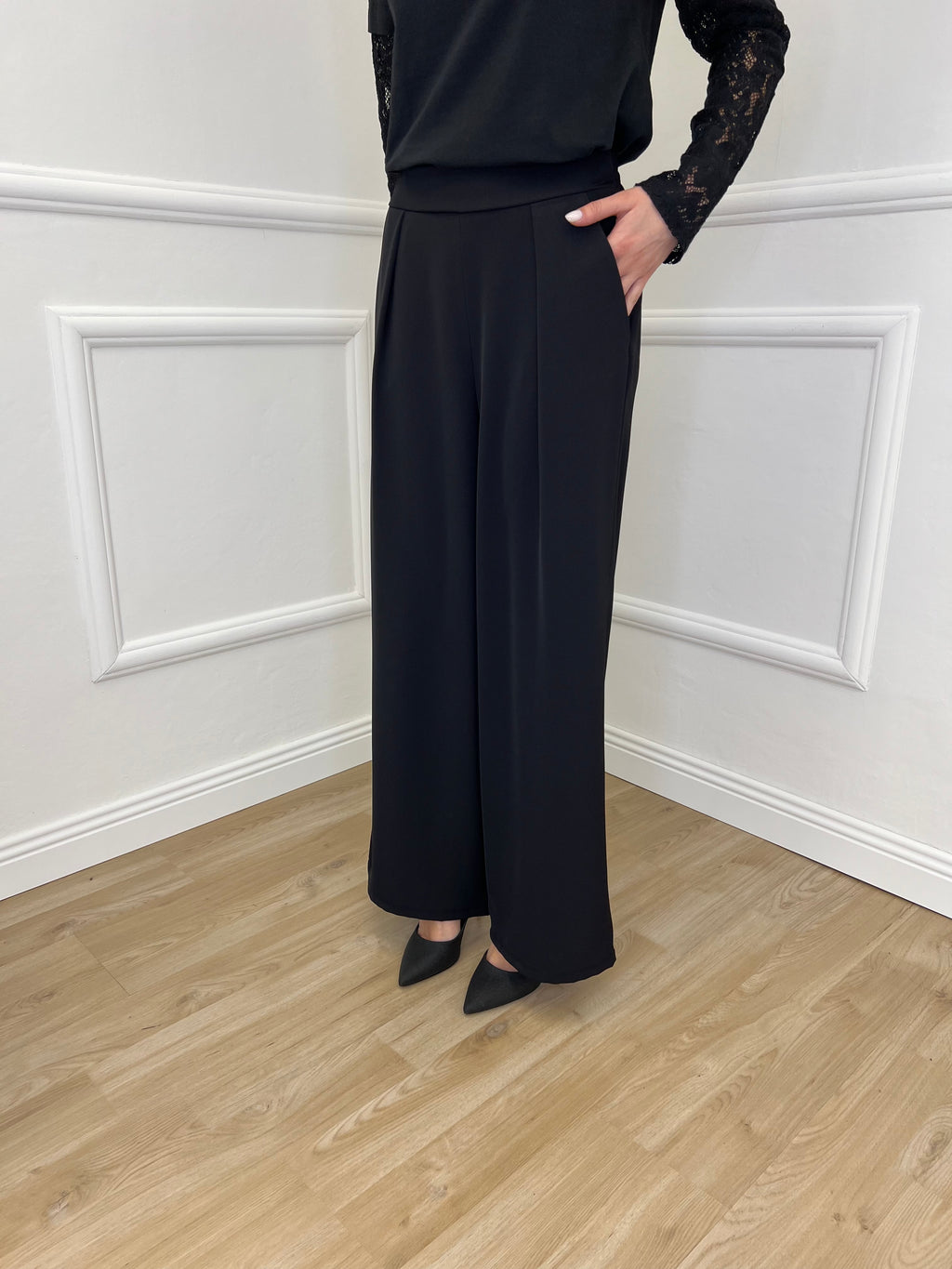 Pantalone Fluido 22059 Nero