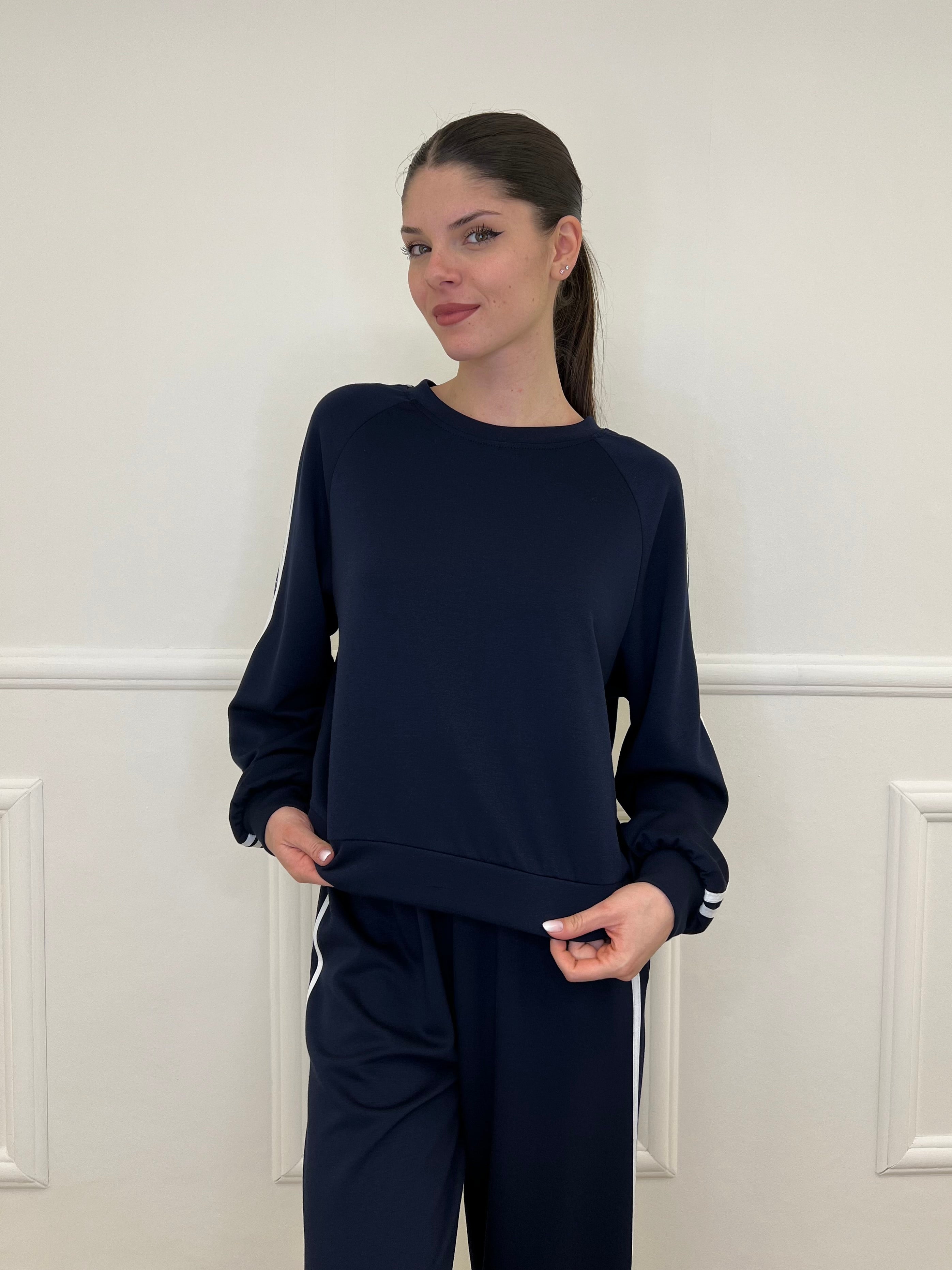 Tuta Bande Girocollo 88426 Blu