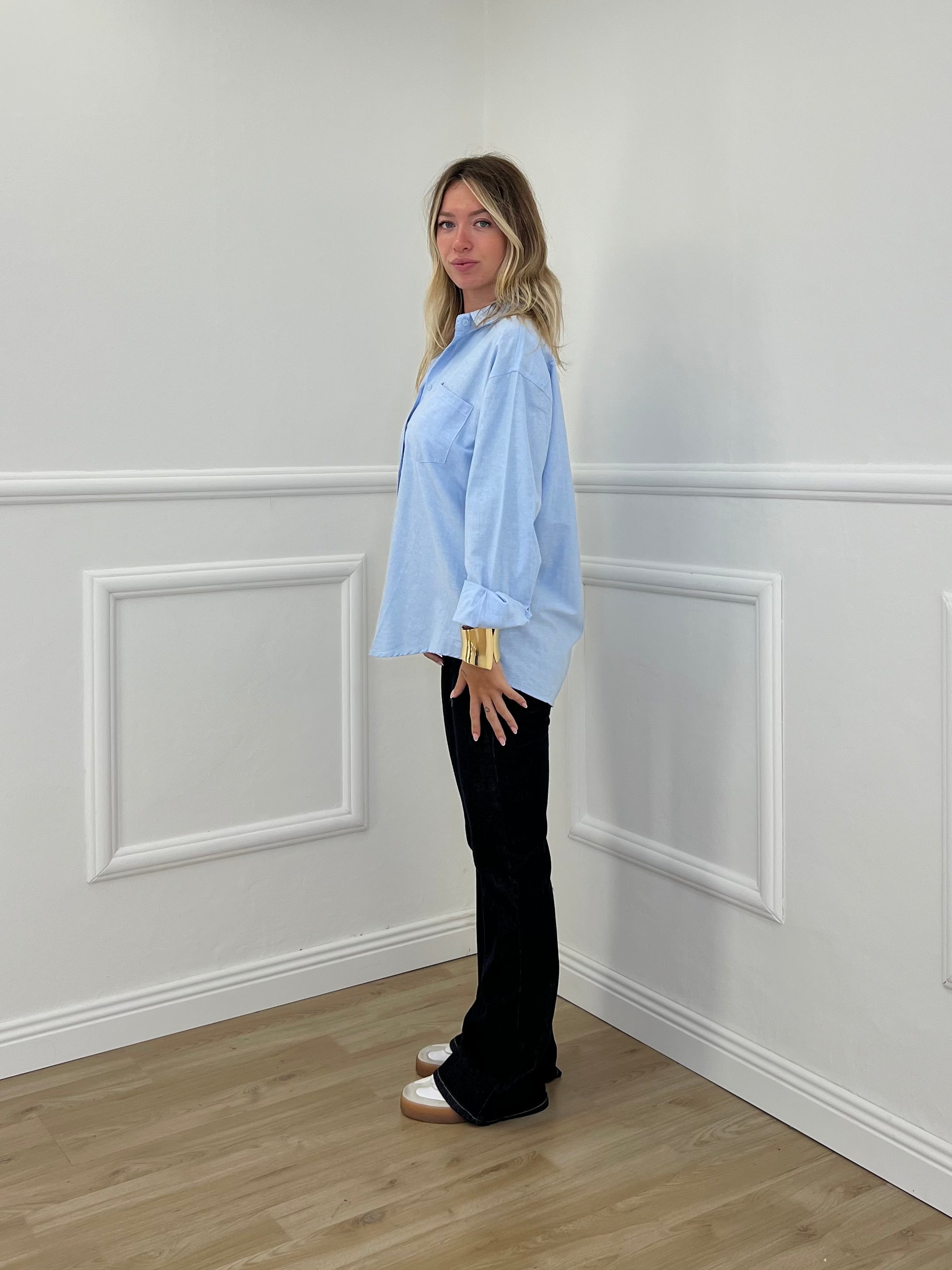 Camicia Over Oxford Tasca 17117 Azzurro