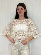 Maglia Crochet Scatoletta 28016 Ecru' - Bazar Abbigliamento