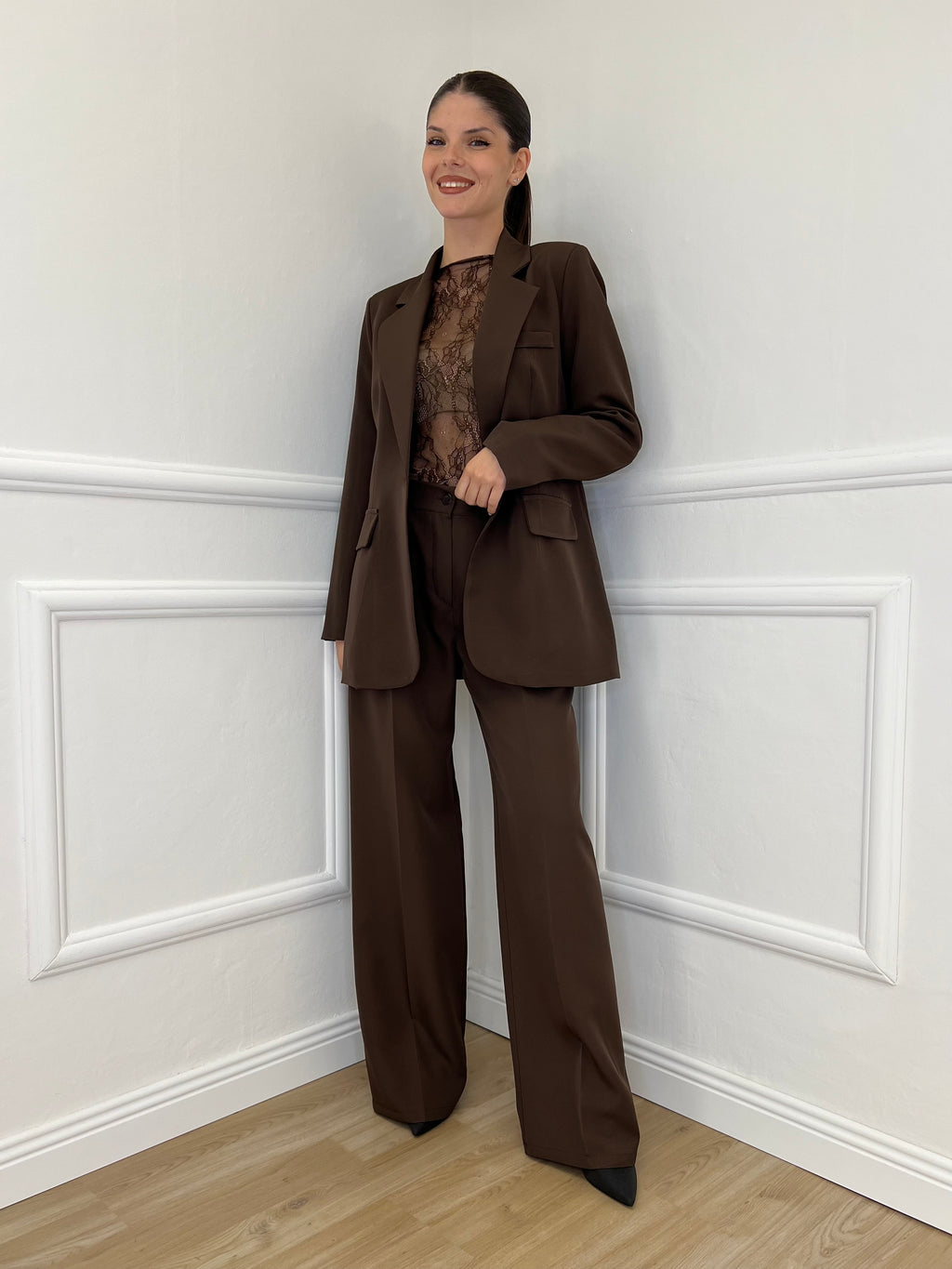 Pantalone a Palazzo 3715 Caffè - Bazar Abbigliamento