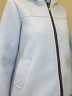 Giacca Neoprene Zip 26087 Azzurro