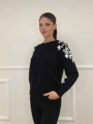 Maglia Ricami 3095 Nero