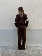 Tuta Viscosa Bande 23162 Marrone