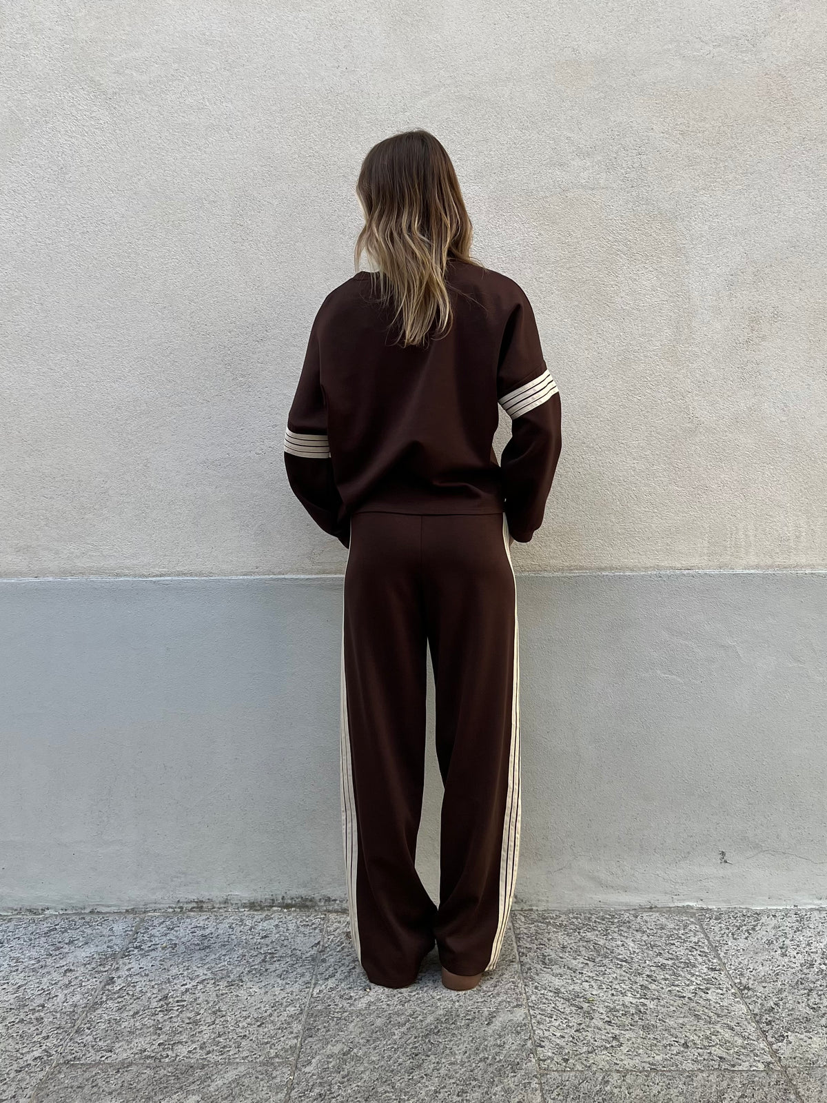 Tuta Viscosa Bande 23162 Marrone