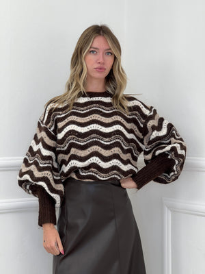 Maglia Ondina Maniche Palloncino 50331 Moro