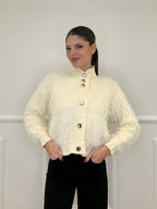 Cardigan Fluffy 3061 Panna