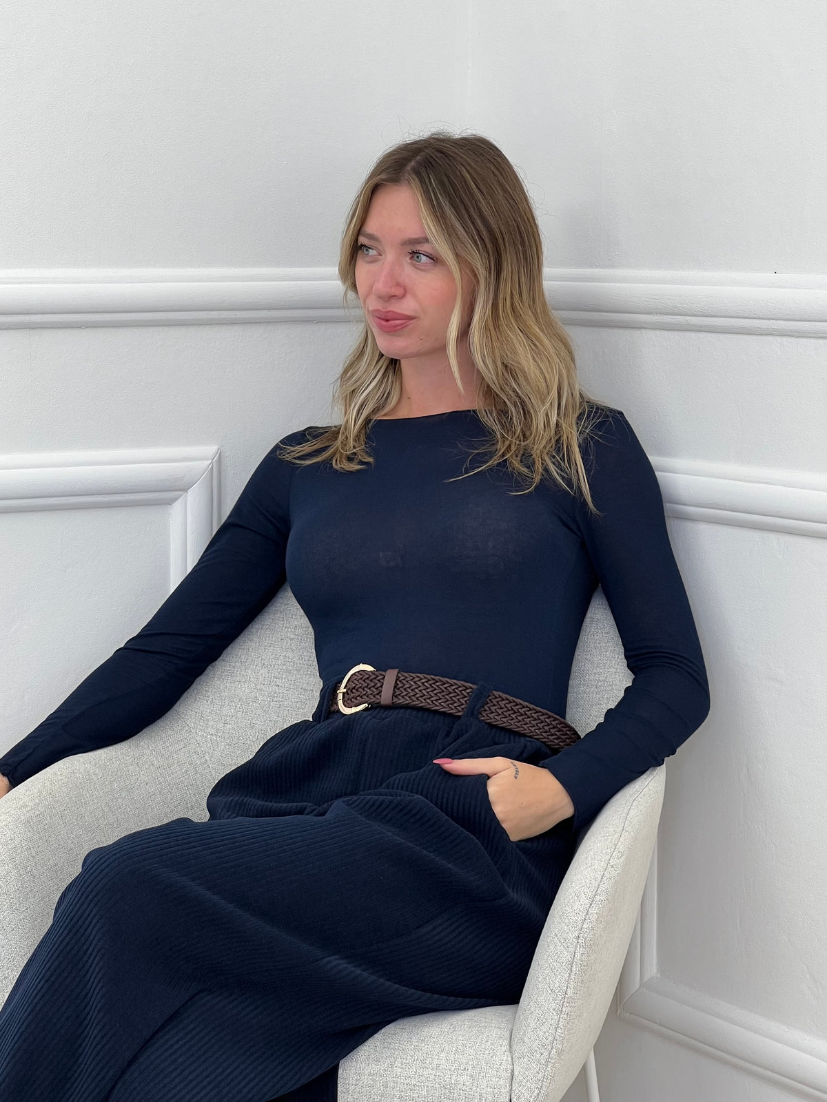 Maglia Ultralight con Cashmere Scollo a Barchetta