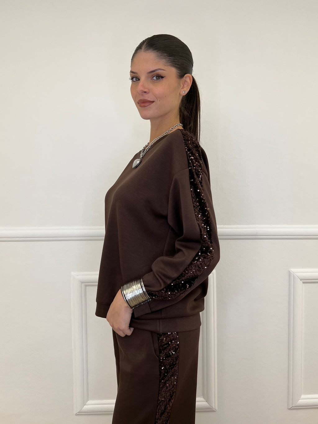 Tuta con Paillettes 21172 Moro