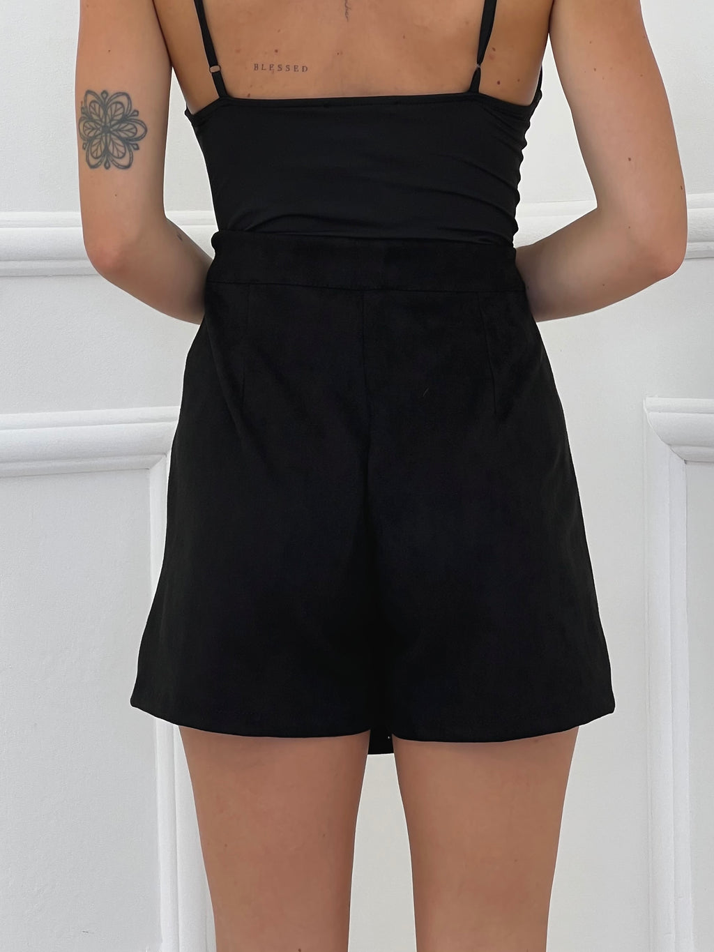 Panta Gonna Scamosciato Borchie D28091 Nero