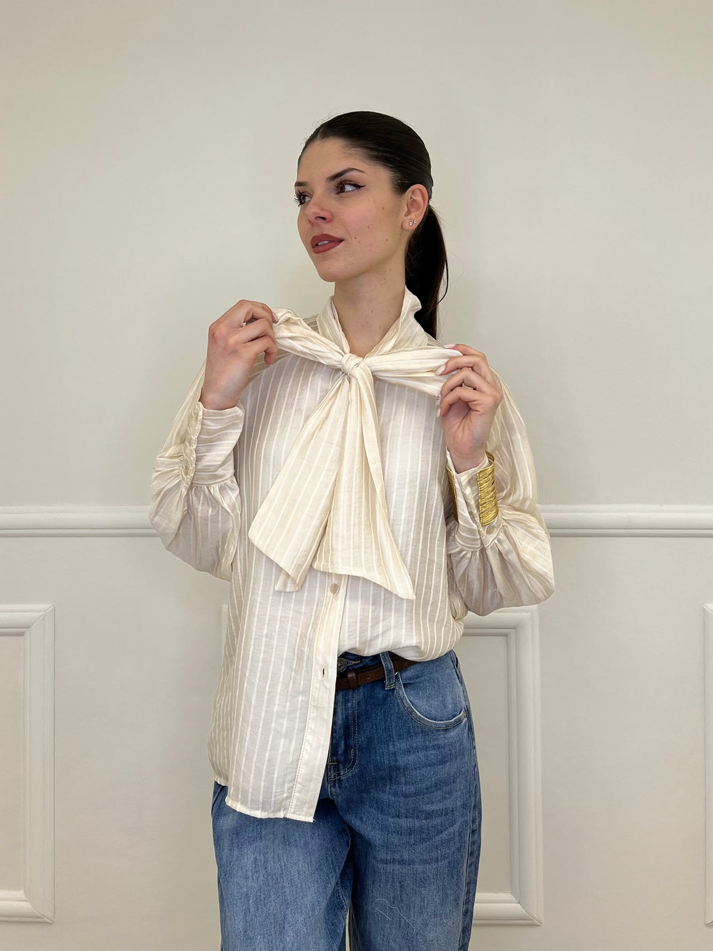 Camicia Regimental Fiocco 563841 Ecru