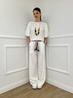 Pantalone Cupro Fusciacca 20527 Bianco