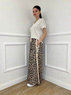 Pantalone Palazzo Animalier Bande 7809