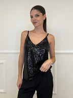 Top Paillettes 6695 Nero - Bazar Abbigliamento