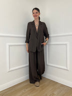 Tailleur In Lino e Tencel 26301 Moro