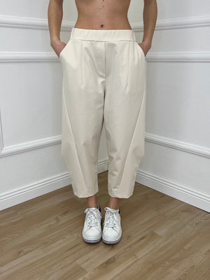 Pantalone Balloon Punto Milano 9516 Panna