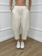 Pantalone Balloon Punto Milano 9516 Panna