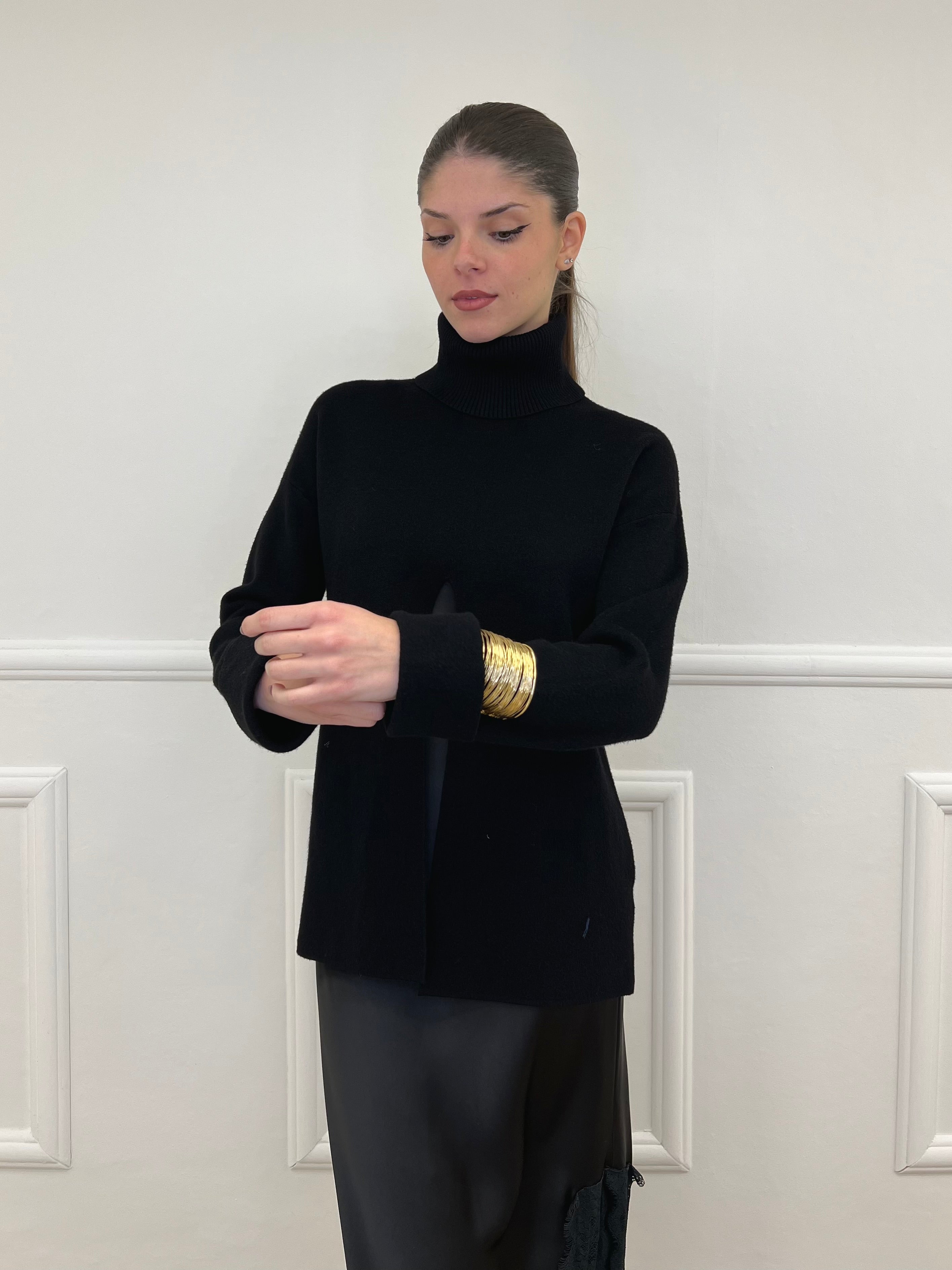 Maglia Spacco 10834 Nero