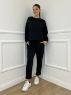 Pantalone Felpa 2252 Nero - Bazar Abbigliamento