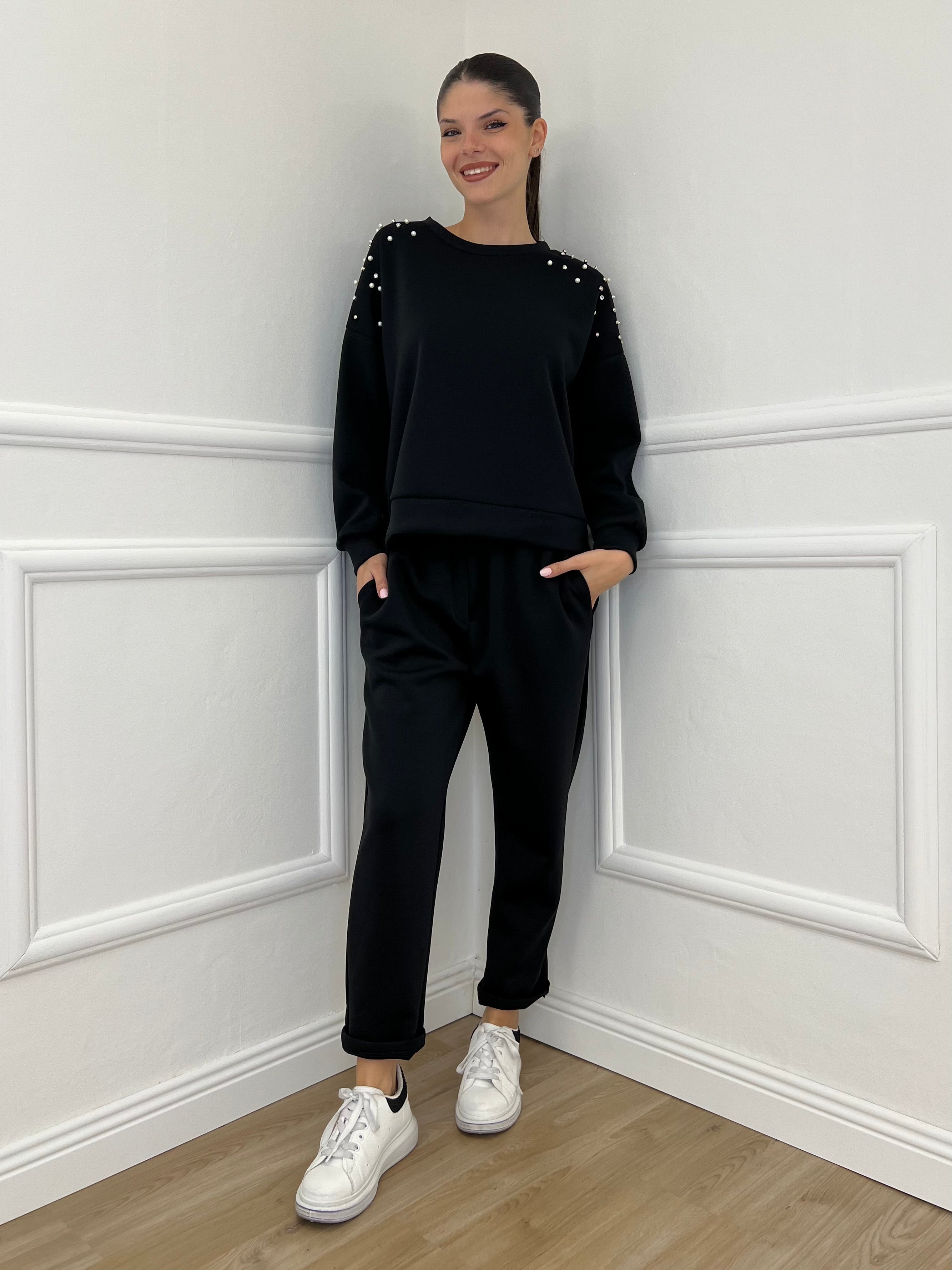 Pantalone Felpa 2252 Nero - Bazar Abbigliamento