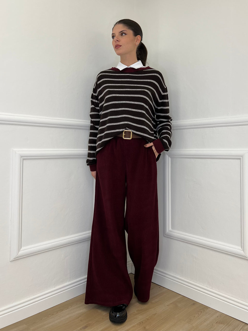 Pantalone Corduroy 6156 Burgundy