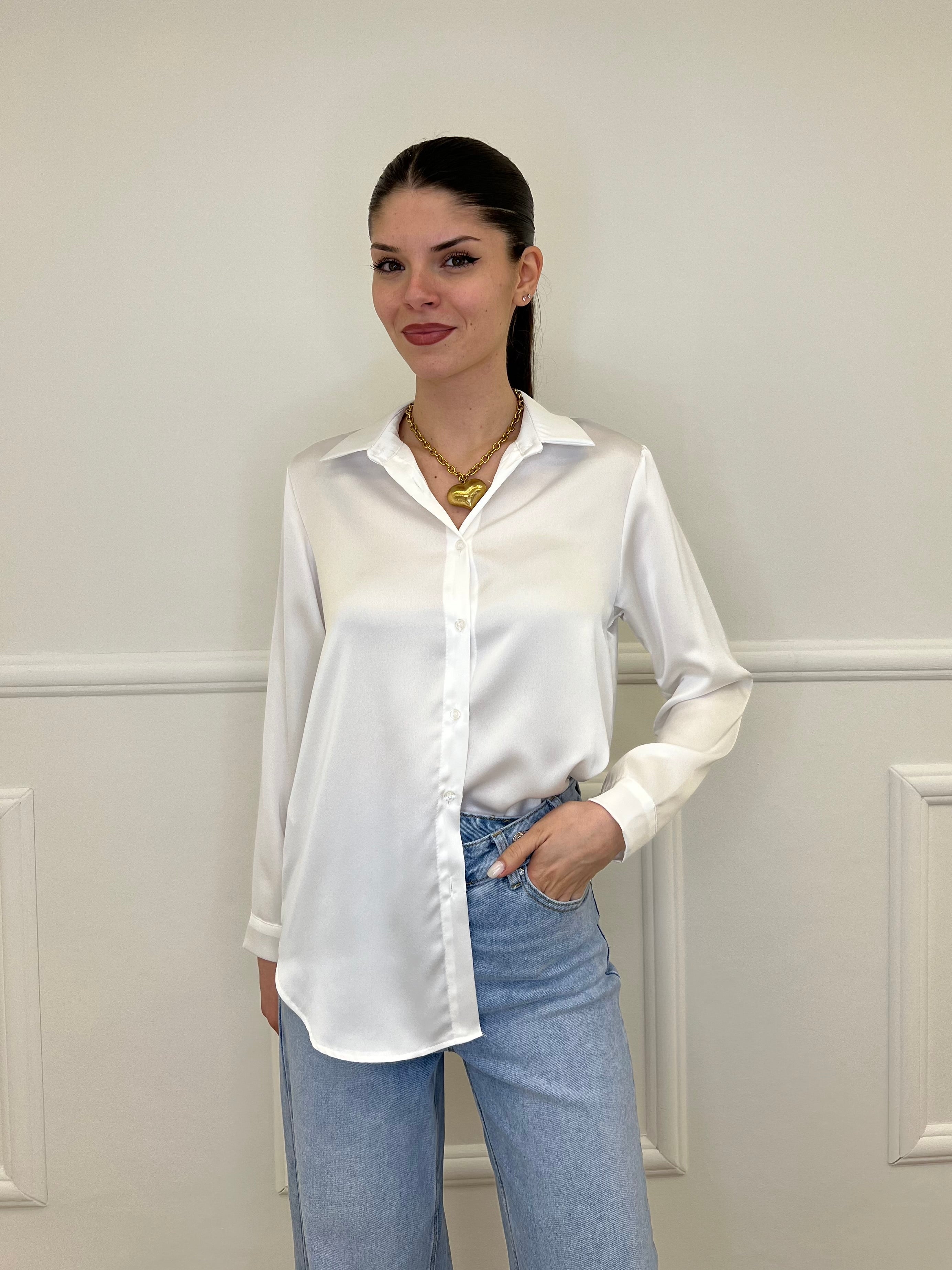 Camicia Satin 261081 Bianco
