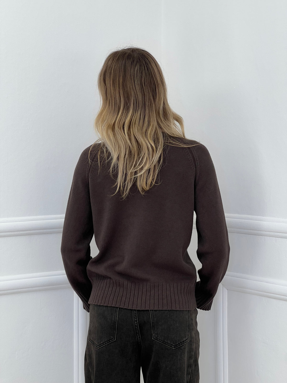 Maglia Polsini con Spacco 24160 Marrone
