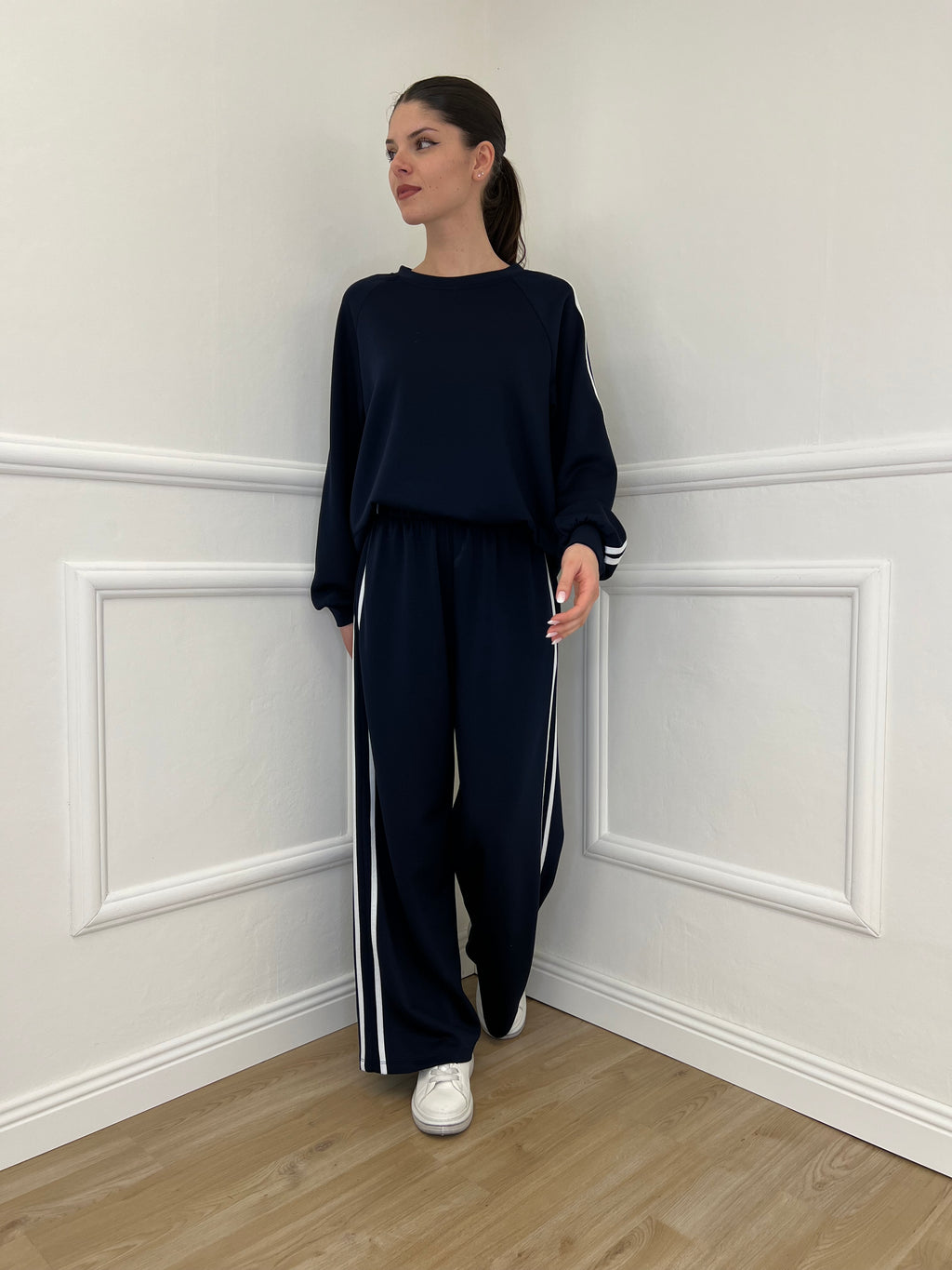 Tuta Bande Girocollo 88426 Blu