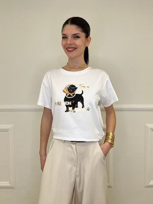 T-shirt Over Bassotto Foulard