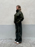 Bomber Crop Ecopelle Tasche 30346 Verde