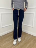 Pantalone Flare Cintura 26513 Blu