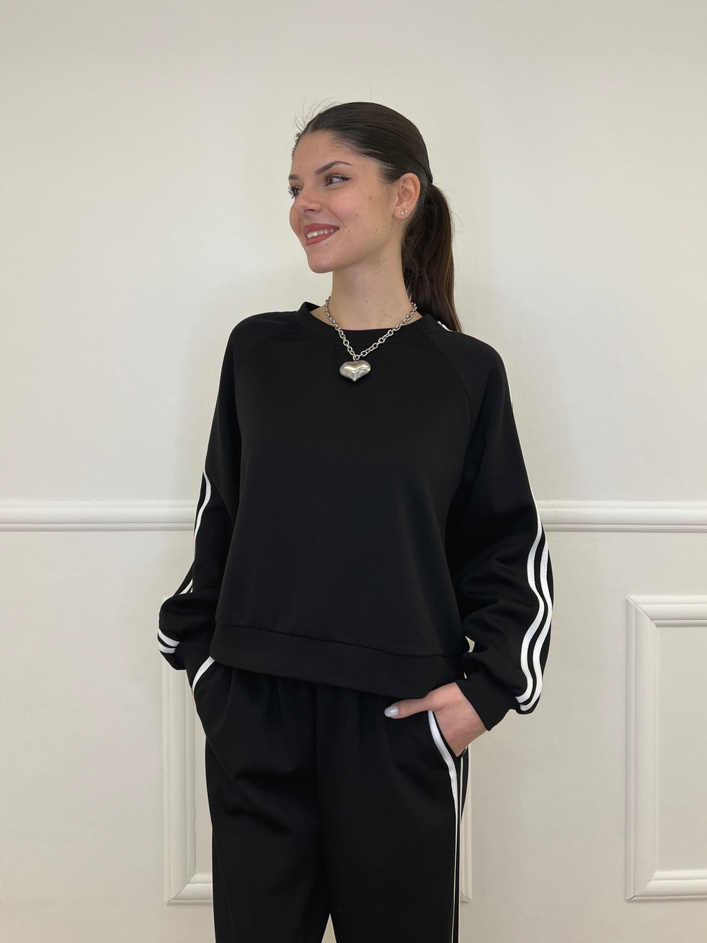 Tuta Bande Girocollo 88426 Nero