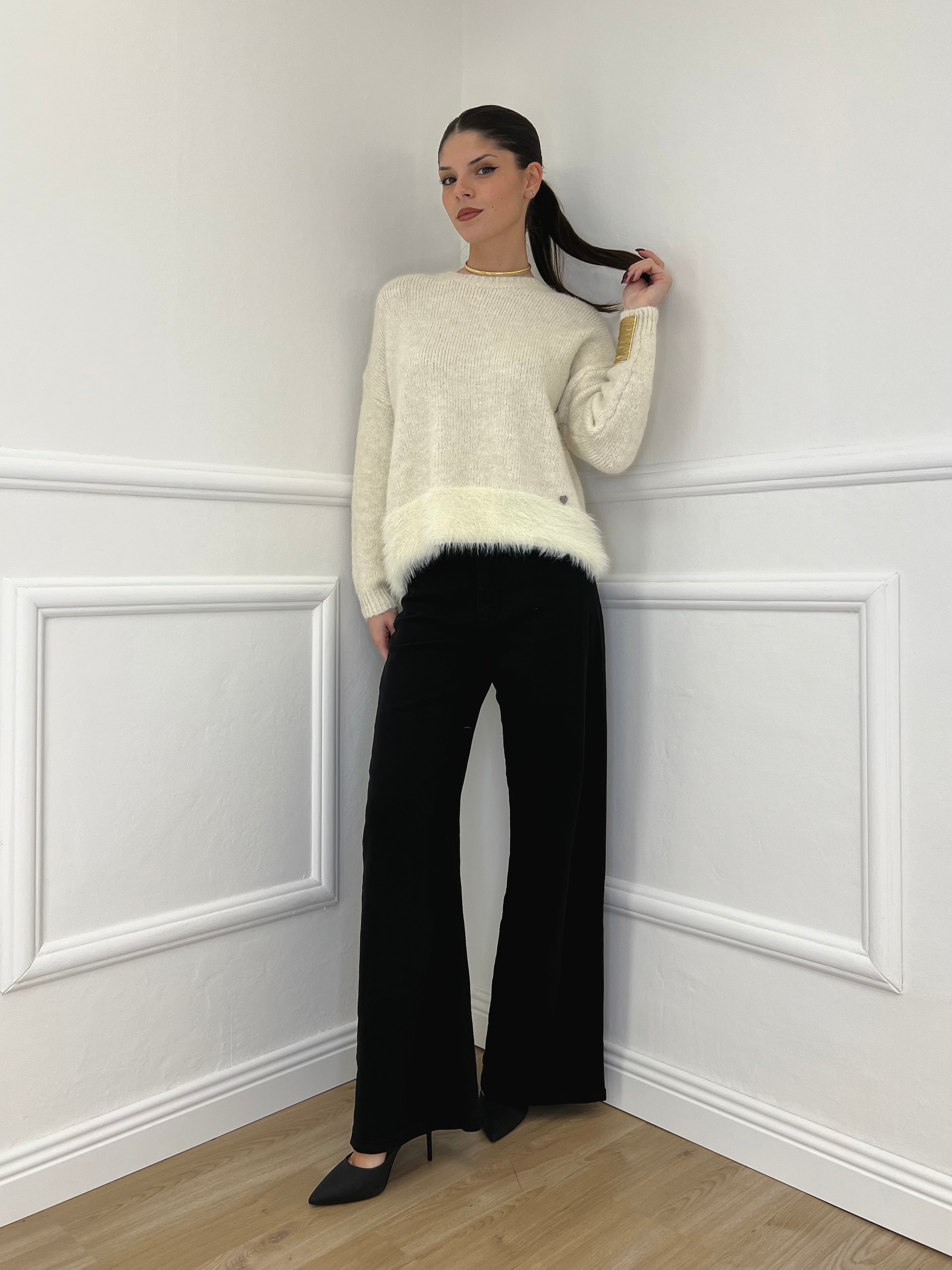 Jeans a Palazzo 2297 Nero