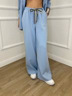 Pantalone a Palazzo Viscosa 25413 Azzurro