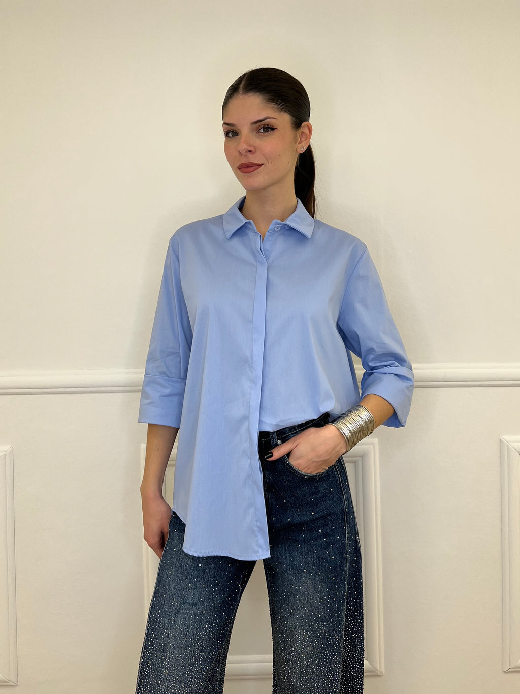 Camicia Over 50320 Azzurro