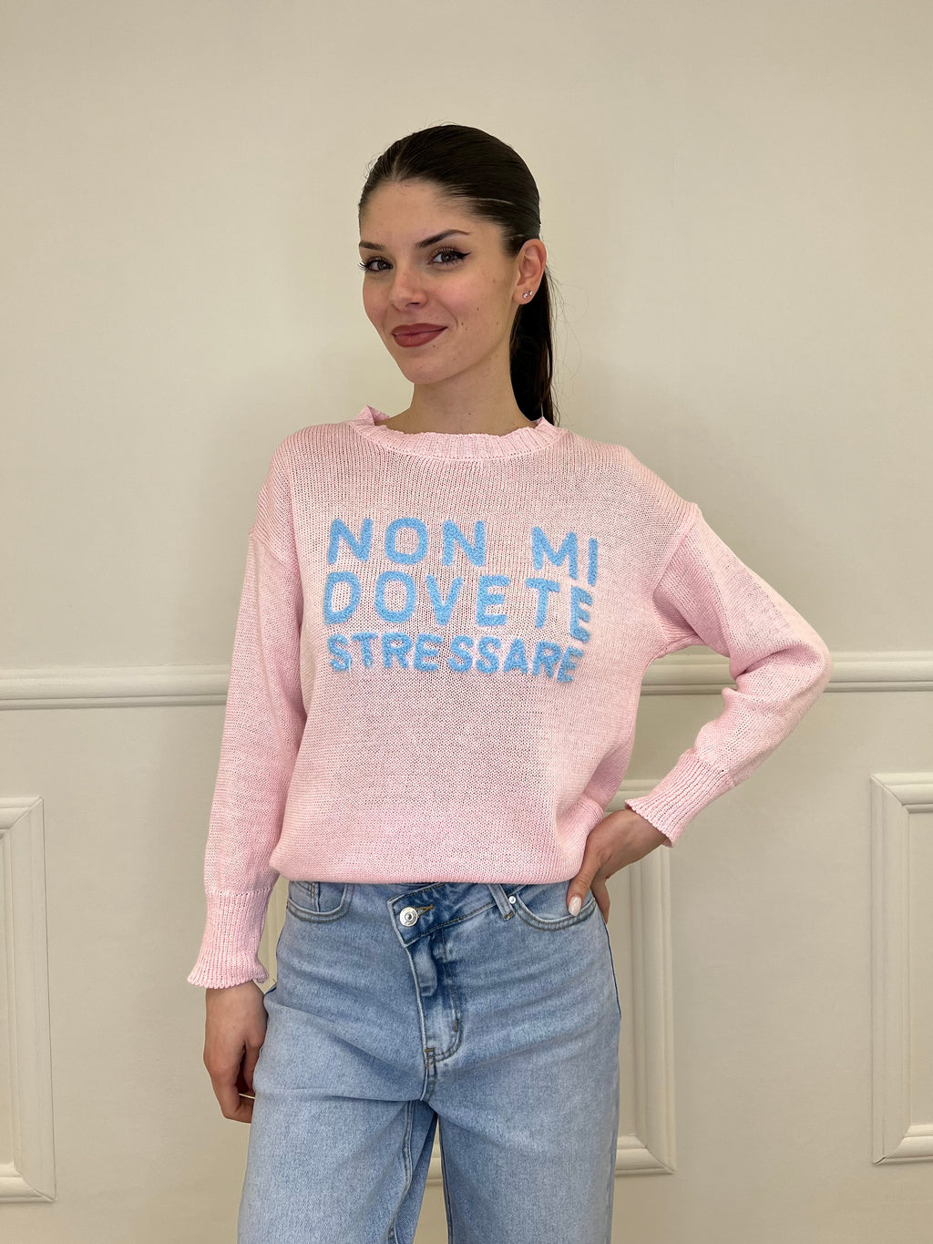 Maglia "Non Mi Dovete Stressare" 3695 Rosa