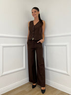 Completo Gilet 231280 Marrone