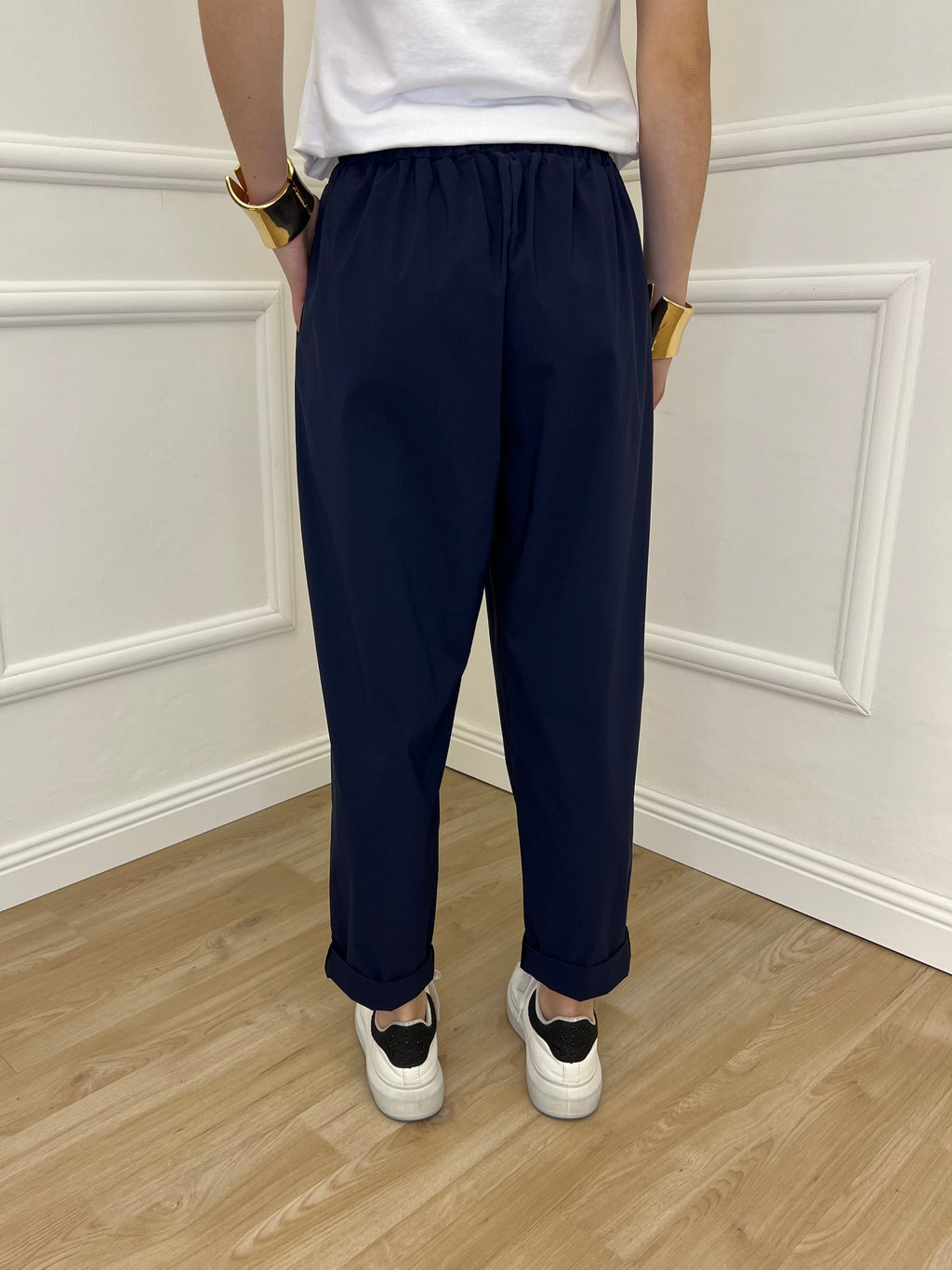 Pantalone Baggy Viscosa 2815 Blu