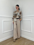 Camicia Jungle Cotone e Seta 93-242 Ecru