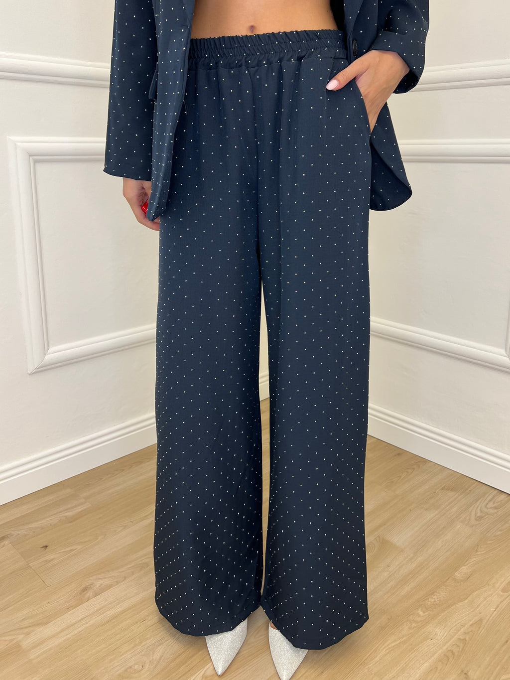 Micro Studded Suit L5181 Blue