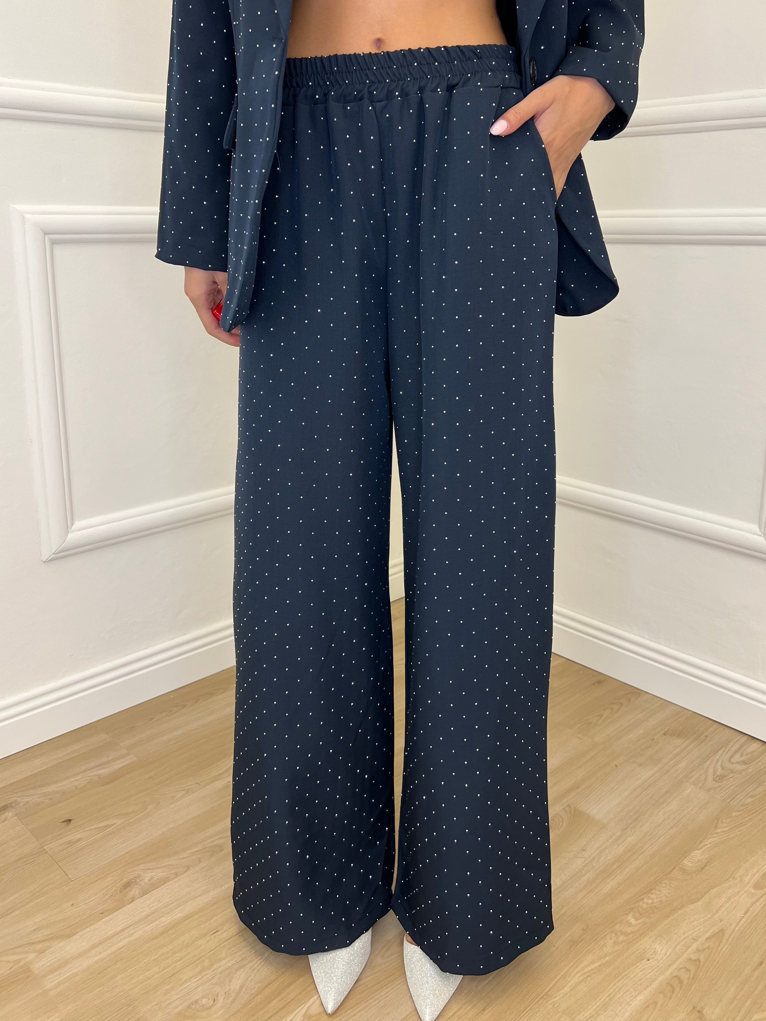 Micro Studded Suit L5181 Blue