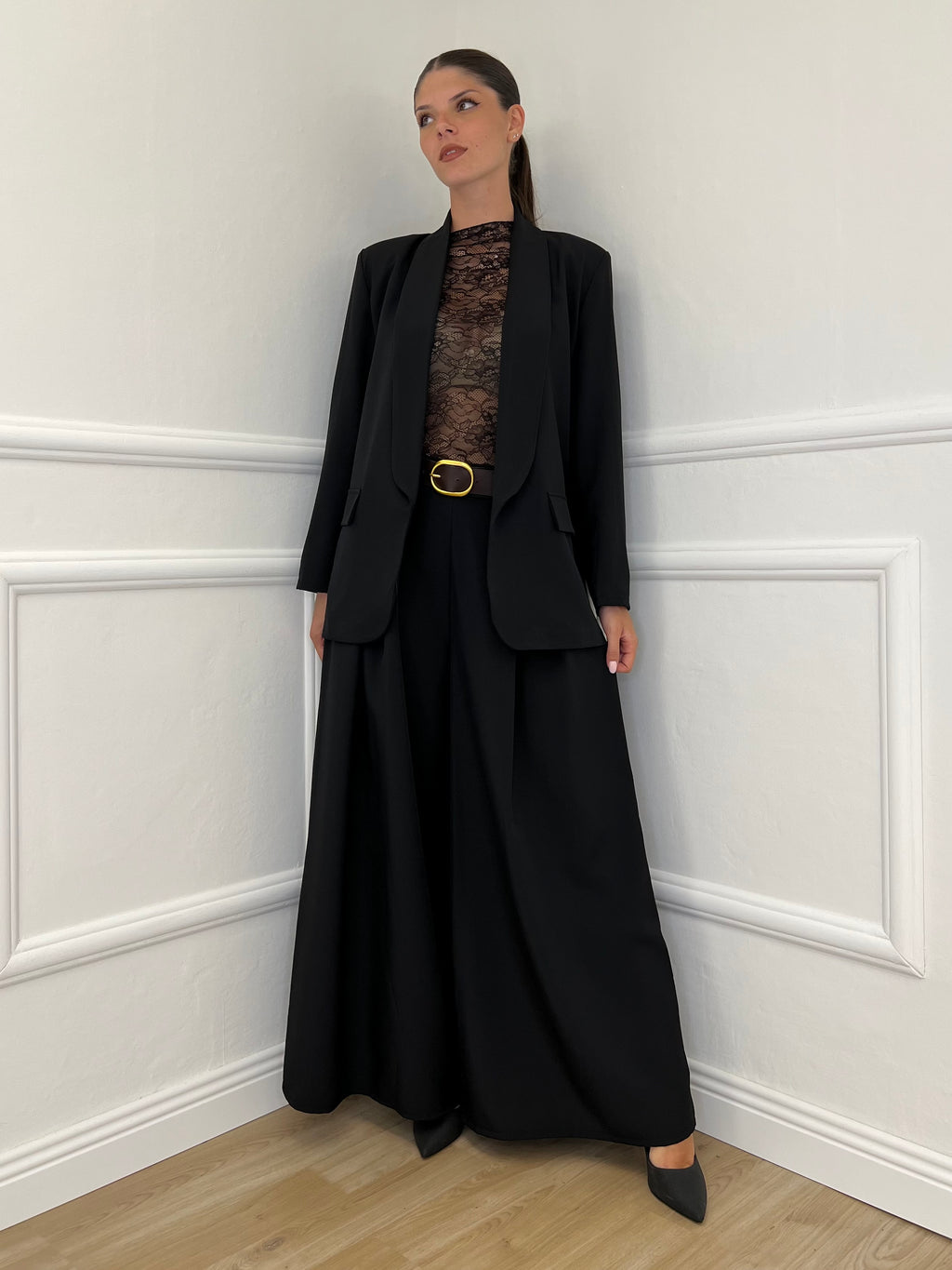 Giacca Sciallata 25433 Nero - Bazar Abbigliamento