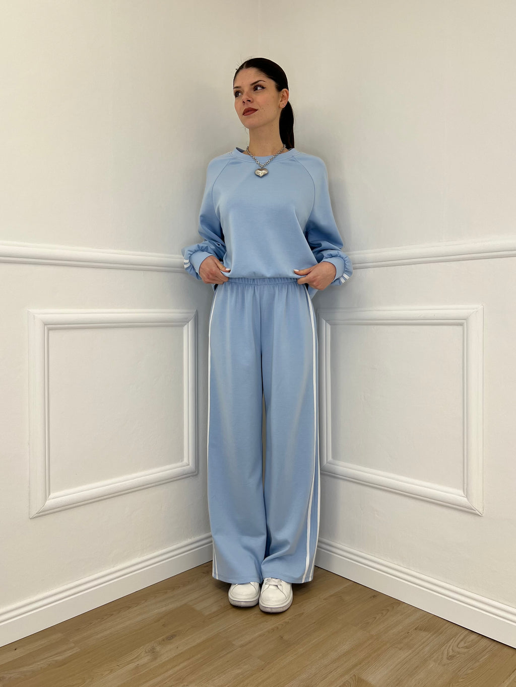 Tuta Bande Girocollo 88426 Azzurro