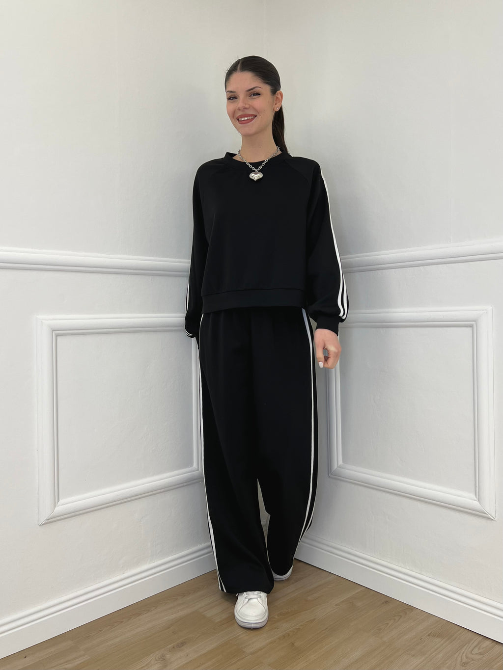 Tuta Bande Girocollo 88426 Nero