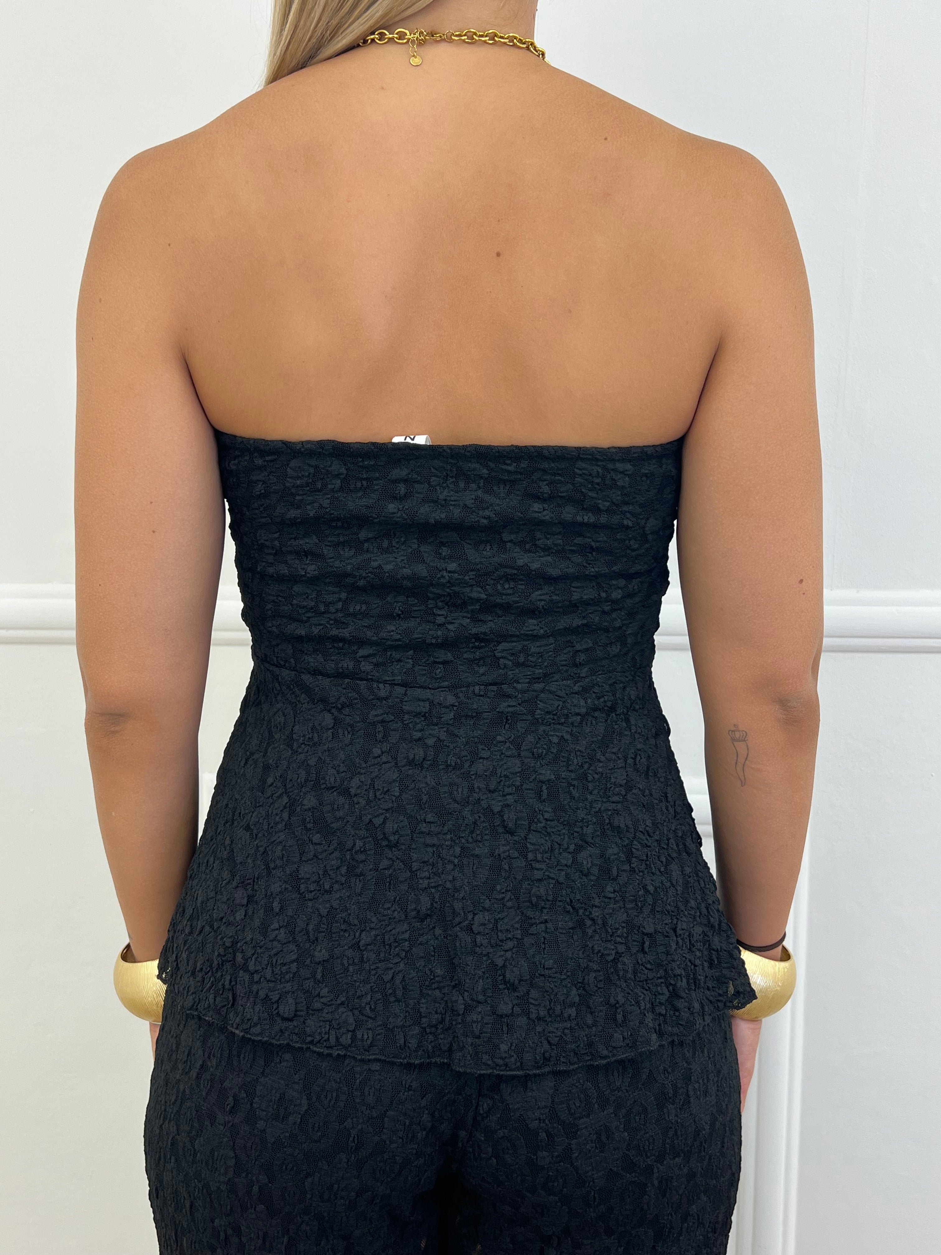 Completo In Pizzo Strop 21015 Nero