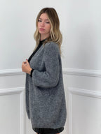 Cardigan Aperto Mohair 5021 Grigio