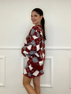 Completo Losanghe 2595 Burgundy