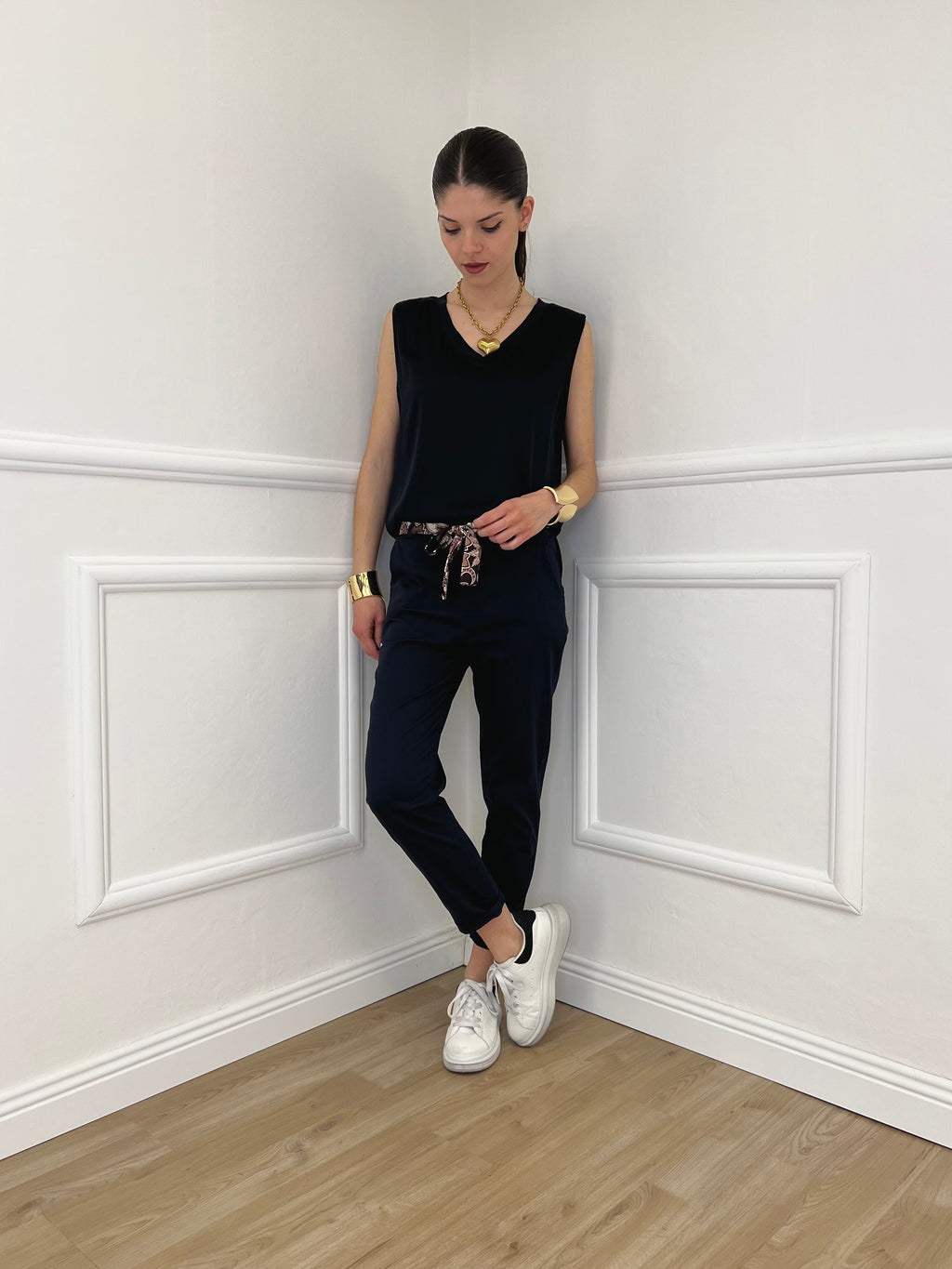 Pantalone Cotone Fusciacca 1508 Blu