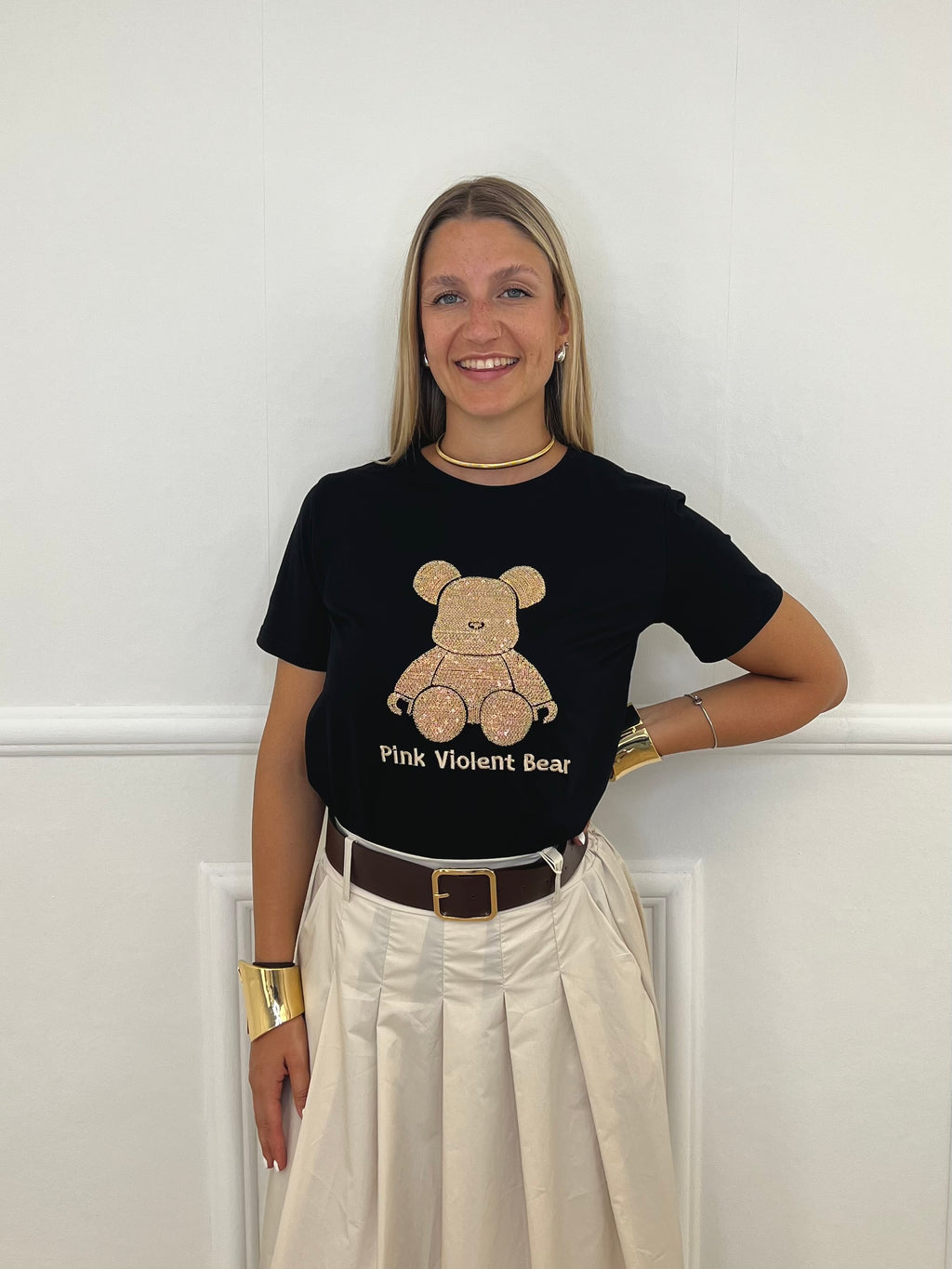 T-shirt Teddy Paillettes K6832