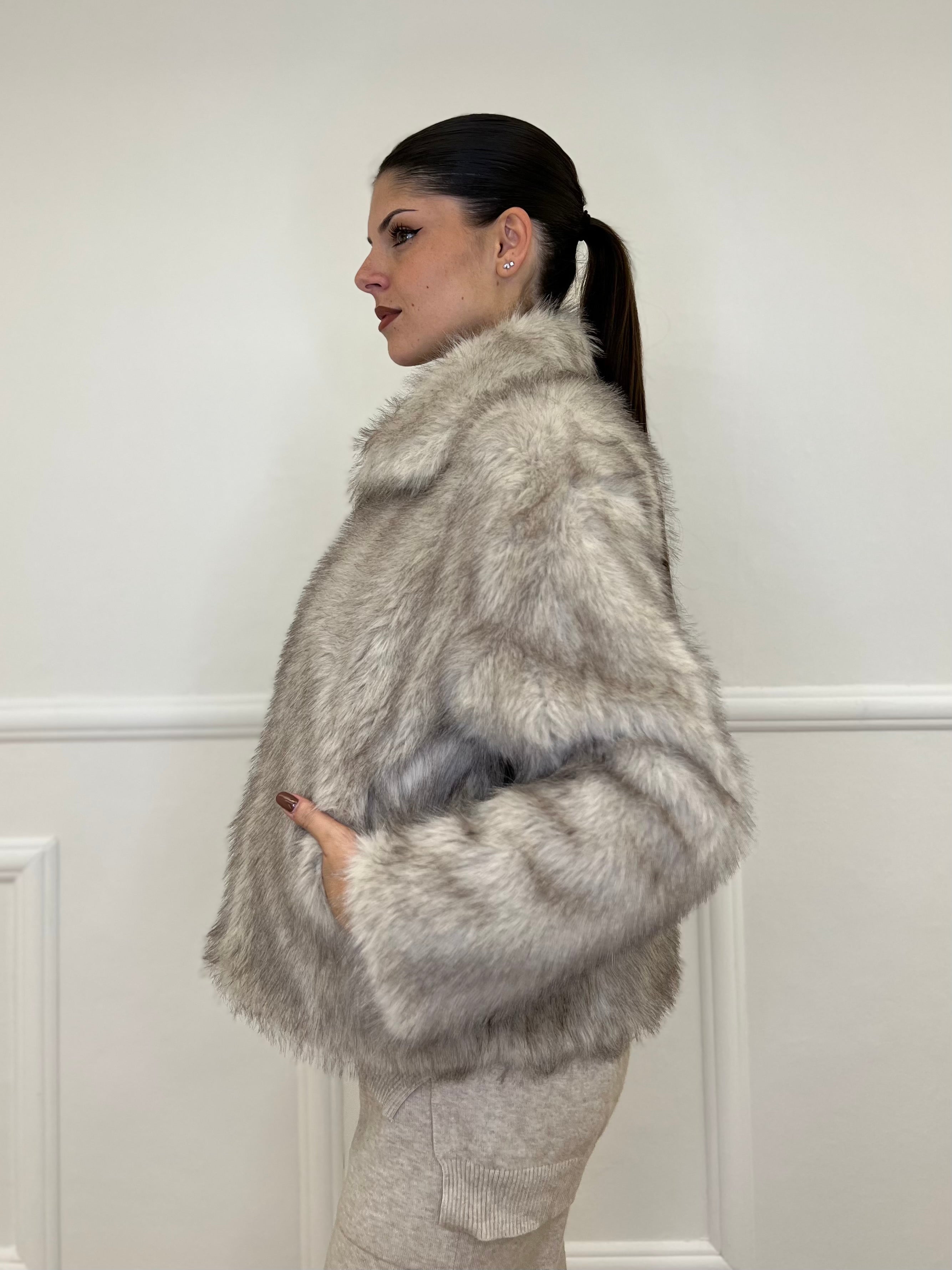 Pelliccia Zip C058 Ecru